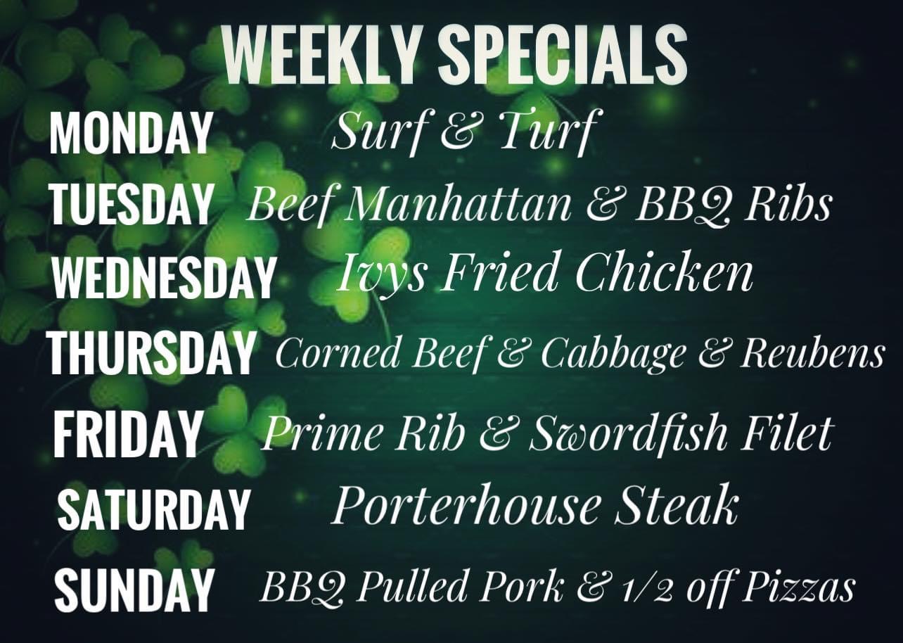 Weekly Specials Menu