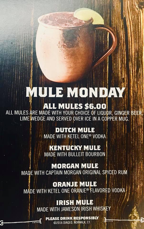 Indianapolis Moscow Mule Specials 